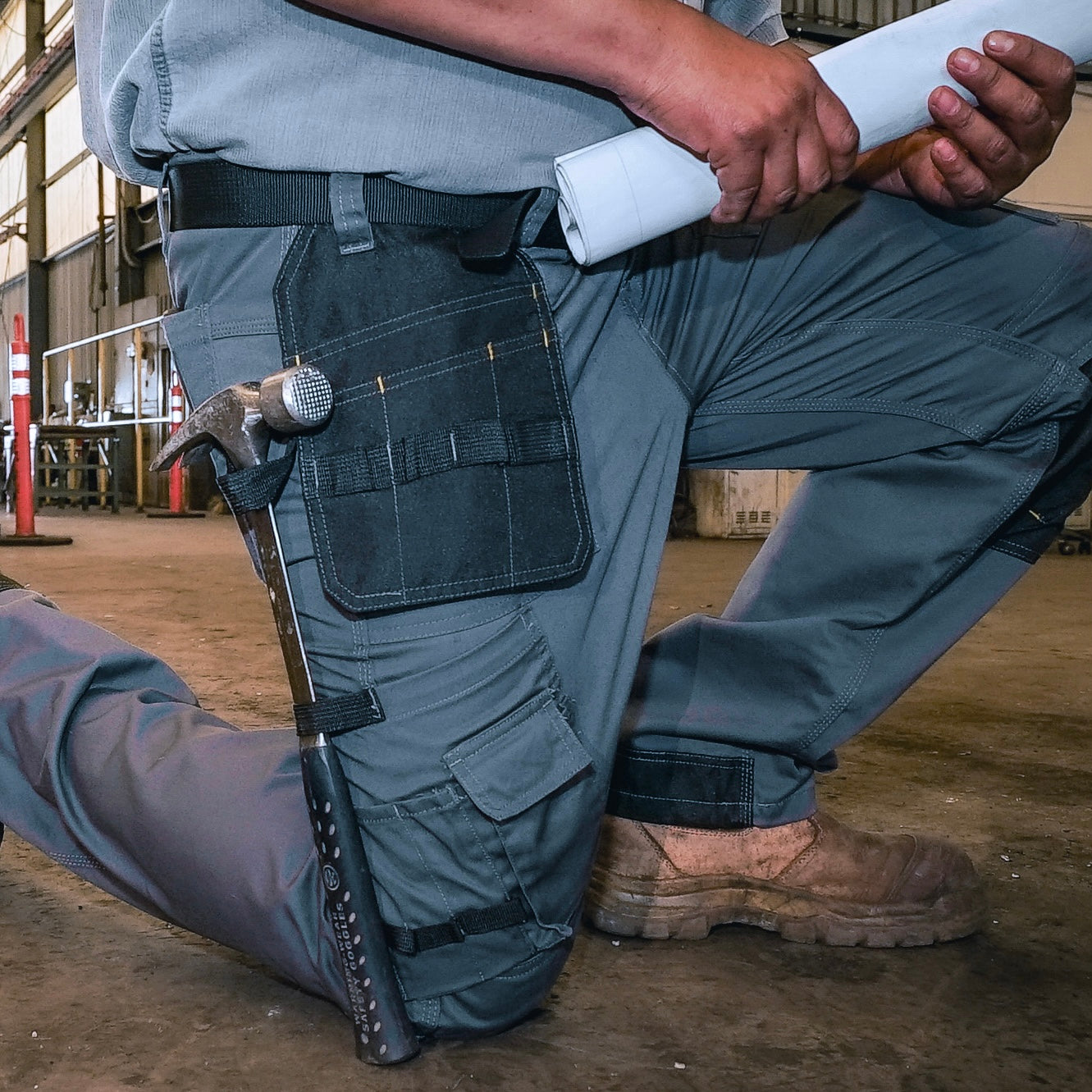 Tradies Black Kneepad Inserts for Tactical Work Pants